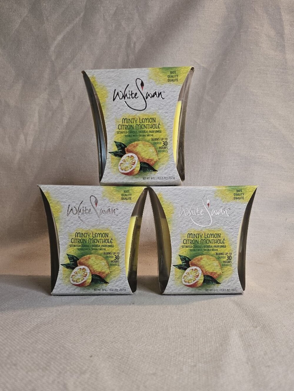 White Swan 2 Wick Scented Candles - Set of (3)